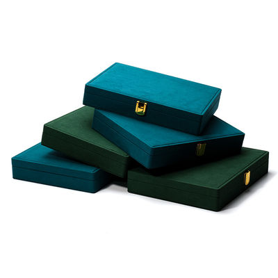 Caja de almacenamiento de joyas portátiles con pendientes verdes personalizadas Caja de pendientes de viaje