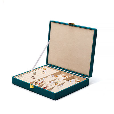 comprar Caja de joyería de viaje portátil de cuero PU para pendientes azules organizador de fundas de pendientes online manufacture