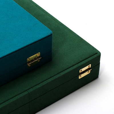 Caja de joyería de viaje portátil de cuero PU para pendientes azules organizador de fundas de pendientes
