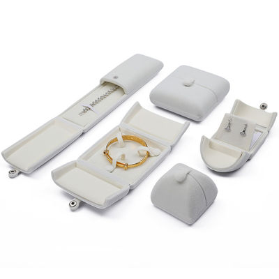 comprar Caja de regalo de joyas de terciopelo blanco exquisito de lujo caja de embalaje para colgante de anillo online manufacture