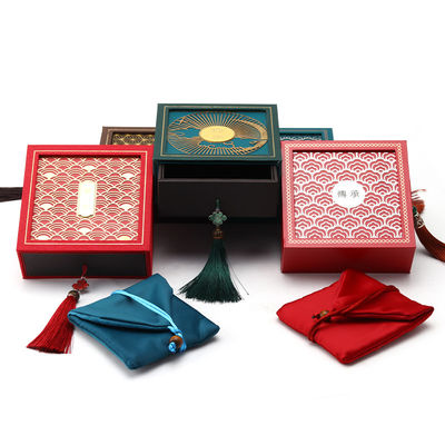 Antiguo estilo chino Papel de cartón Joyería Almacenamiento Caja de embalaje Luxo