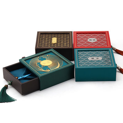 Antiguo estilo chino Papel de cartón Joyería Almacenamiento Caja de embalaje Luxo