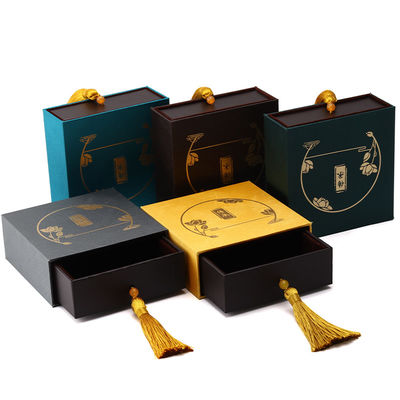 Caja de embalaje de joyas de lujo de estilo chino exquisita con decoración de guinda