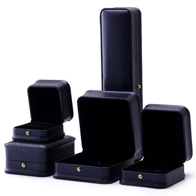 comprar Embalaje de caja de joyería de cuero PU de esquina redonda púrpura oscura para almacenamiento de lujo online manufacture