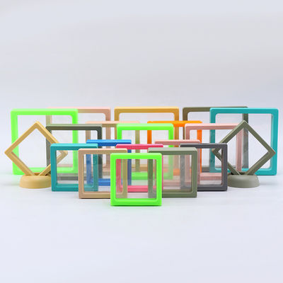 Cuadro de visualización de joyas de suspensión de varios colores con película PE transparente