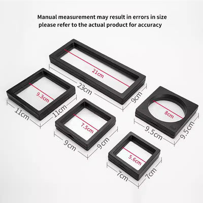 Cajas de visualización de joyas de lujo negras Caja protectora de plástico con película de PE para joyas