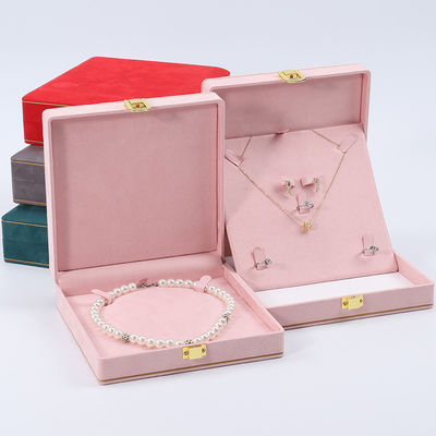 comprar Caja de joyería de terciopelo suave y elegante Organizador de la hebilla de oro online manufacture