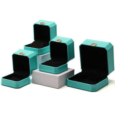 comprar Ornamento de anillo de cian octogonal Joyería de cuero de lujo Organizador de caja de embalaje online manufacture