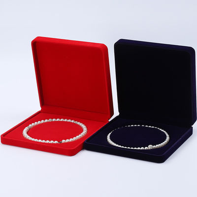 comprar En forma personalizada, caja de joyería de terciopelo suave y elegante, cuadro de joyería de collar de perlas. online manufacture