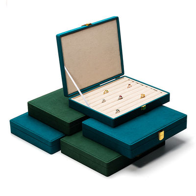 comprar Espacio espacioso caja de joyería de terciopelo con múltiples celdas caja de joyería de exhibición logotipo personalizado online manufacture