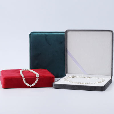 comprar Collar de perlas de terciopelo suave de varios colores caja de almacenamiento sin resbalón caja de joyería online manufacture