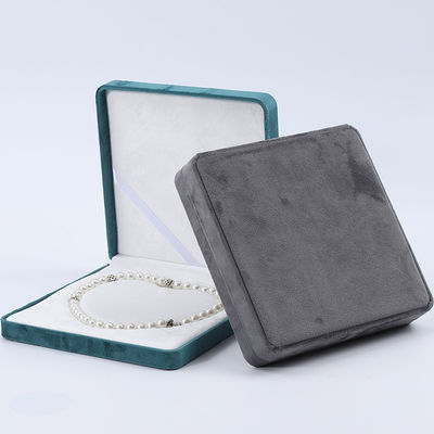 Collar de perlas de terciopelo suave de varios colores caja de almacenamiento sin resbalón caja de joyería