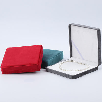 Collar de perlas de terciopelo suave de varios colores caja de almacenamiento sin resbalón caja de joyería