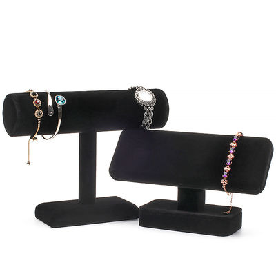 Display de joyería en forma de cilindro de plástico en forma de T