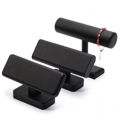 Display de joyería en forma de cilindro de plástico en forma de T