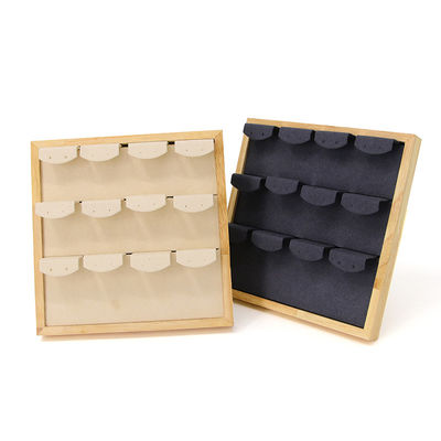 4x3 Practical Multi Cell Joyería De Madera Display Rack Stand para los pendientes colgante