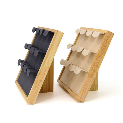 4x3 Practical Multi Cell Joyería De Madera Display Rack Stand para los pendientes colgante