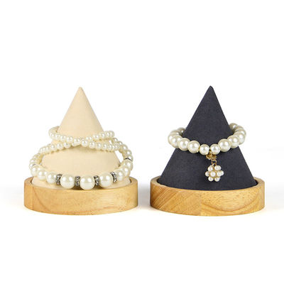 comprar Exposición de joyas en forma de cono de madera Stand para brazalete de brazalete Exposición de relojes online manufacture