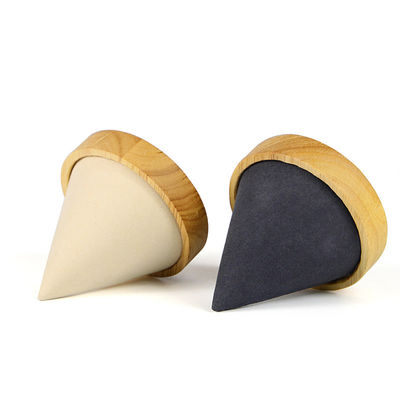 Exposición de joyas en forma de cono de madera Stand para brazalete de brazalete Exposición de relojes