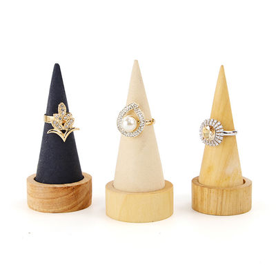 Compacto Cone en forma de brazalete de madera de exhibición Stand para la exhibición de relojes de brazalete