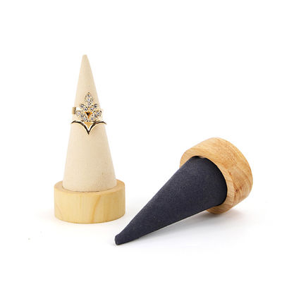 Compacto Cone en forma de brazalete de madera de exhibición Stand para la exhibición de relojes de brazalete