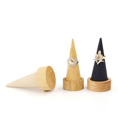 Compacto Cone en forma de brazalete de madera de exhibición Stand para la exhibición de relojes de brazalete
