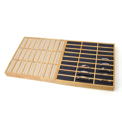 3x9 Compacto de madera sólida joyería anillo de almacenamiento Display bandeja Plato para el espectáculo de lujo