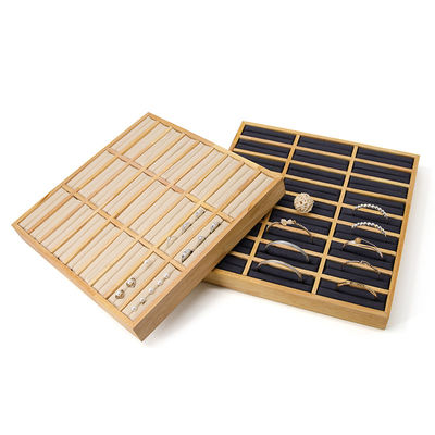3x9 Compacto de madera sólida joyería anillo de almacenamiento Display bandeja Plato para el espectáculo de lujo