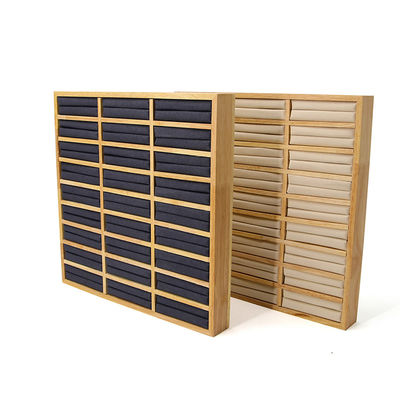 3x9 Compacto de madera sólida joyería anillo de almacenamiento Display bandeja Plato para el espectáculo de lujo