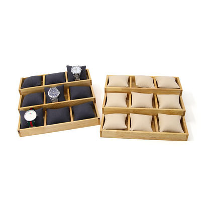comprar Placa de exhibición de relojes de madera sólida con almohadas para exhibición de lujo online manufacture
