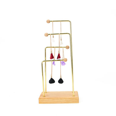 Muestra de colgante de metal portátil en forma de L Estand para joyería Exposición de espectáculos de lujo