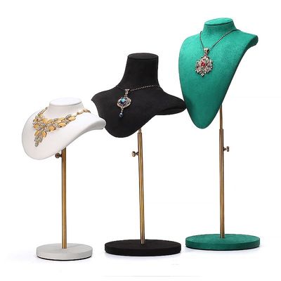 Organizador de joyas de terciopelo suave y desmontable maniquí de lujo busto
