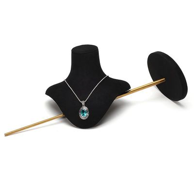 Organizador de joyas de terciopelo suave y desmontable maniquí de lujo busto