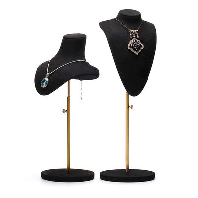 comprar Muchos tamaños de revestimiento de terciopelo suave Joyería Bust Pendant Exhibition Stand online manufacture