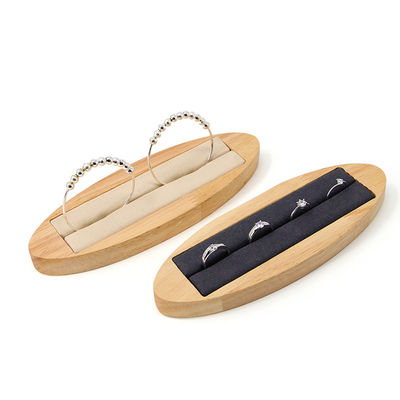 comprar Display de joyas de madera discretas ovaladas Requisitos de placas para orejas Rodillos Exposición online manufacture