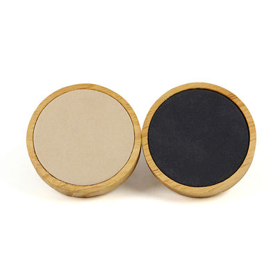Lámina de terciopelo suave Placa de visualización de joyas de madera ranura única para colgante de anillo de oreja