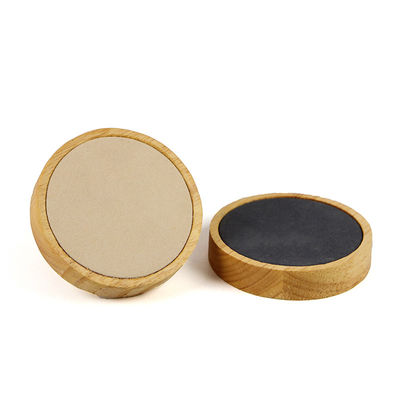 Lámina de terciopelo suave Placa de visualización de joyas de madera ranura única para colgante de anillo de oreja