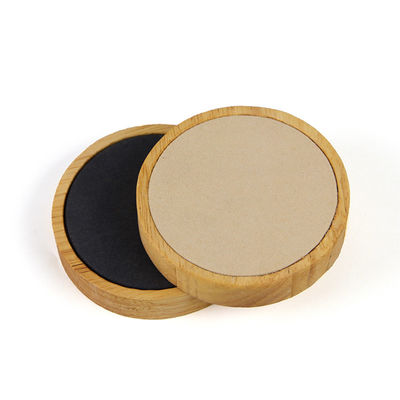 Lámina de terciopelo suave Placa de visualización de joyas de madera ranura única para colgante de anillo de oreja