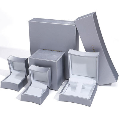 Caja de joyería de cuero en forma de arco de PU de lujo embalaje de almacenamiento