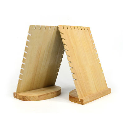 Cuadro de visualización de colgante de madera con bordes afilados Collar de exposición
