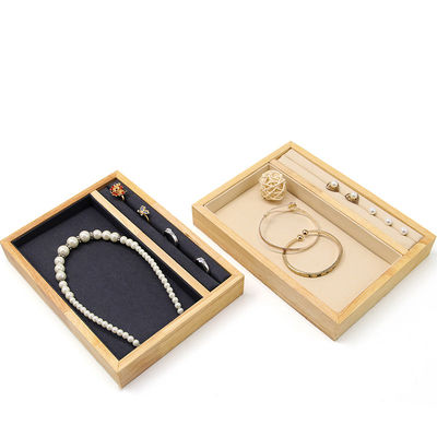 Envasador de joyas de madera maciza multifunción para anillos, colgantes y orejas