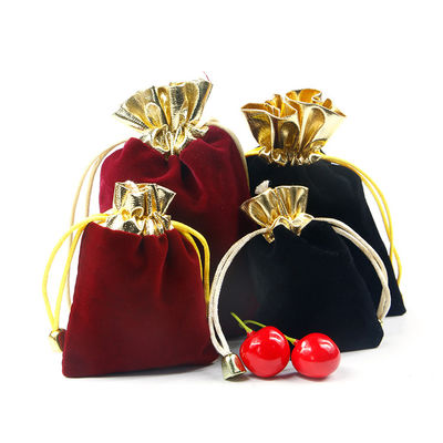 Bolsas de joyería con la boca abierta de oro