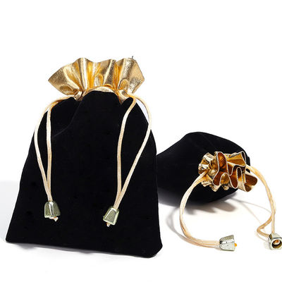 Bolsas de joyería con la boca abierta de oro