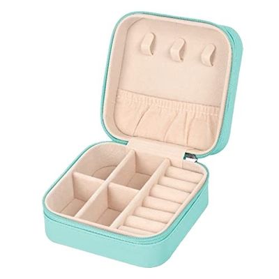 comprar Compartimientos Múltiples de Cuero de PU de Viaje de Joyería Organizador de Cajas Bolsa de cremallera online manufacture