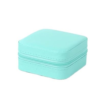 Compartimientos Múltiples de Cuero de PU de Viaje de Joyería Organizador de Cajas Bolsa de cremallera