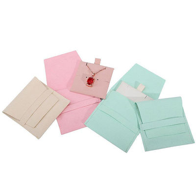 Bolso de almacenamiento de joyas de microfibra con separador extraíble para pendientes