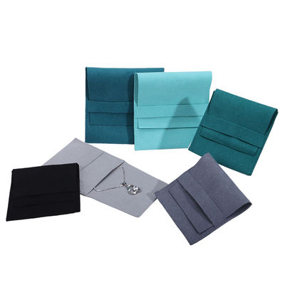 Compacto Simple de terciopelo suave Joyería Embalaje Búsqueda de bolsillo Mini Bolso de colgante