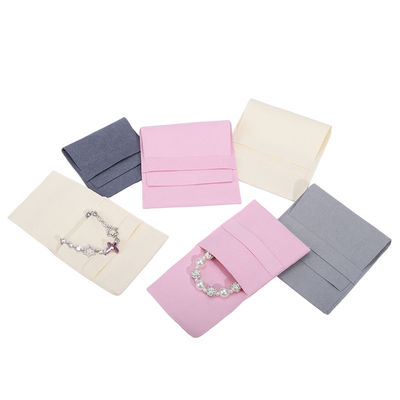Compacto Simple de terciopelo suave Joyería Embalaje Búsqueda de bolsillo Mini Bolso de colgante
