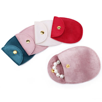 Bolso de joyería de terciopelo suave en forma de huevo