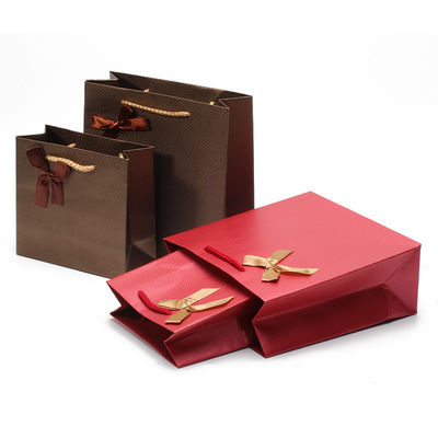 Twill Grain Papel de cartón de buen gusto Bolsas de regalo de joyería Contenedor de embalaje
